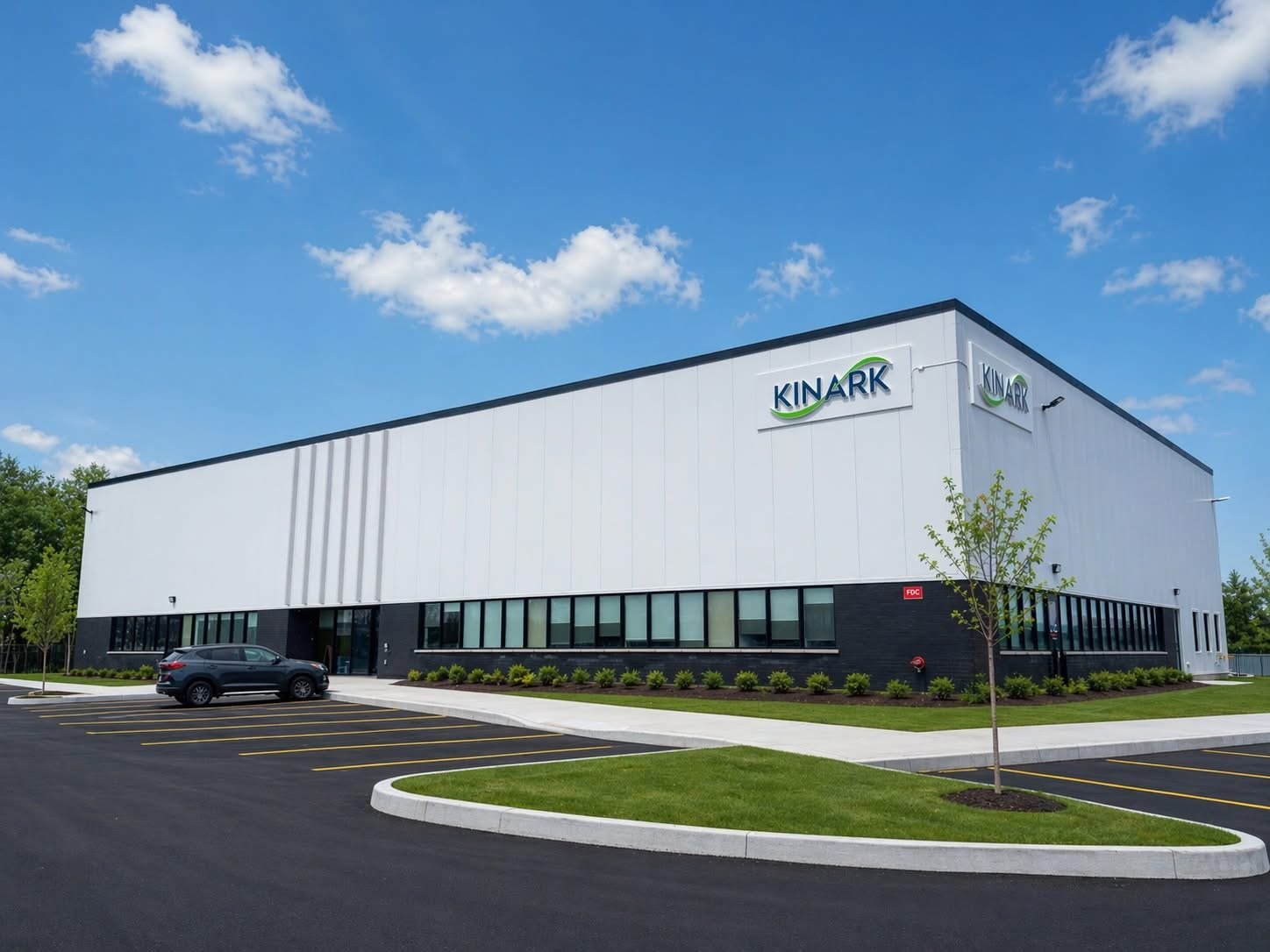Modern commercial steel building