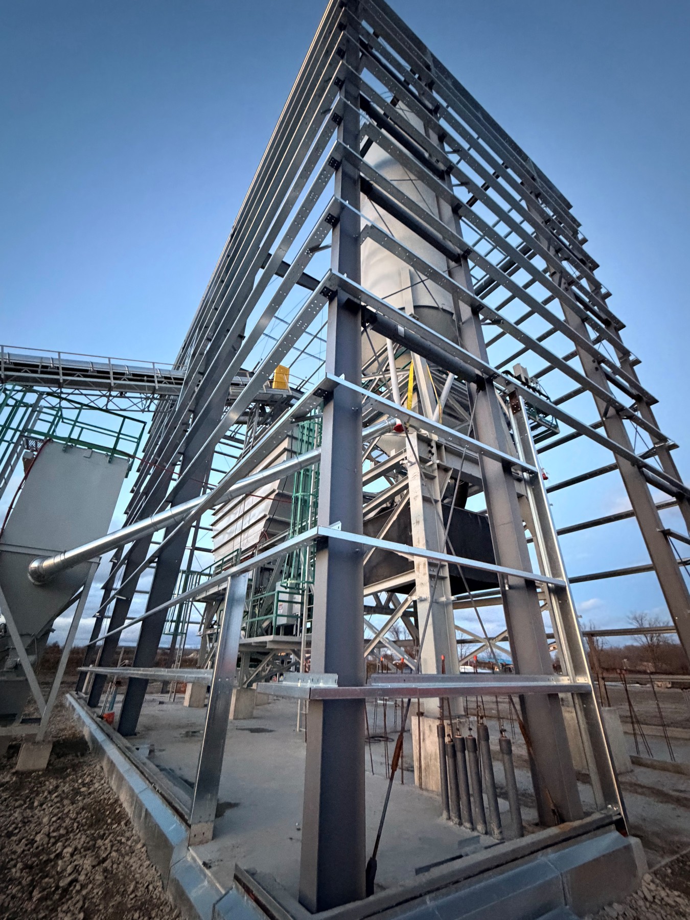 Structural steel support tower