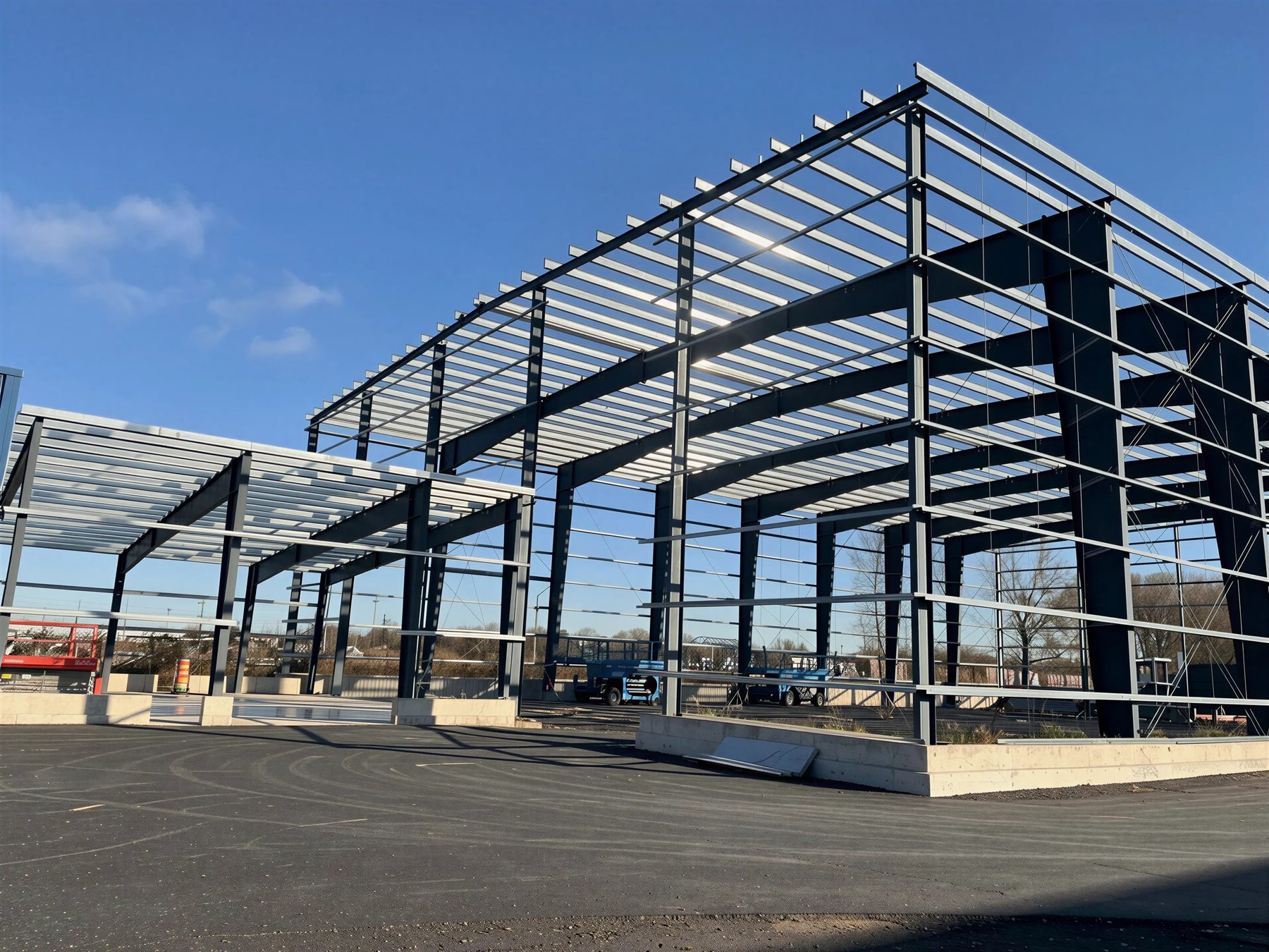 Canadian steel building under construction